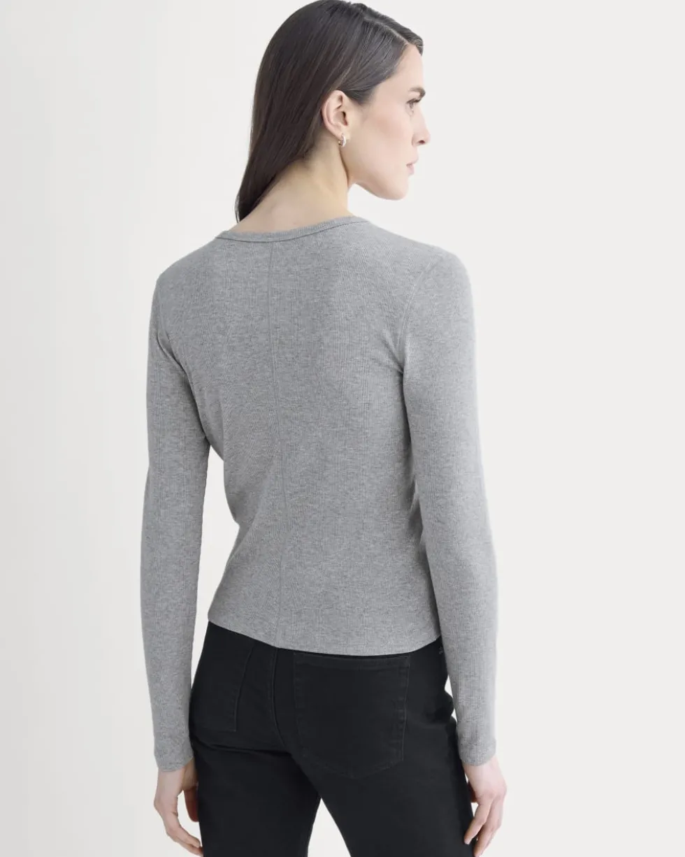 Luxe Rib Button-Up Top