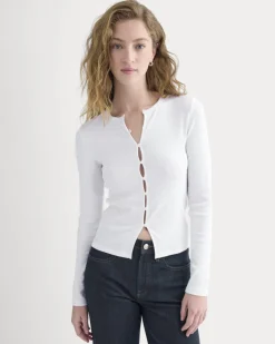 Luxe Rib Button-Up Top