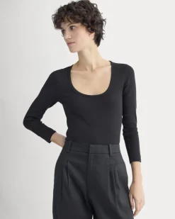 Luxe Rib Deep U-Neck Top