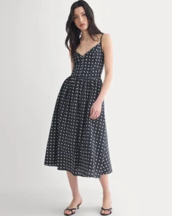 Midi Dress in Cotton Silk Voile