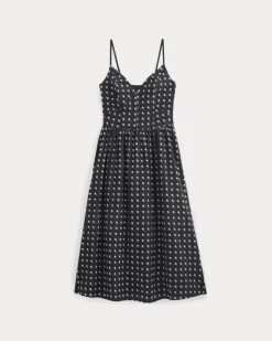 Midi Dress in Cotton Silk Voile