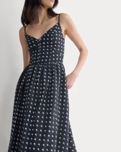 Midi Dress in Cotton Silk Voile