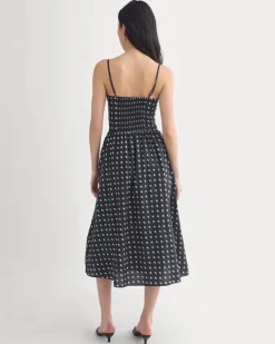 Midi Dress in Cotton Silk Voile