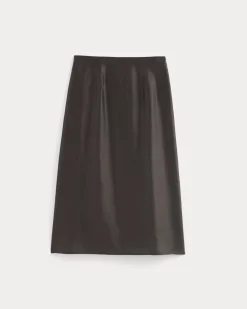 Midi Skirt in Cotton-Silk Organza