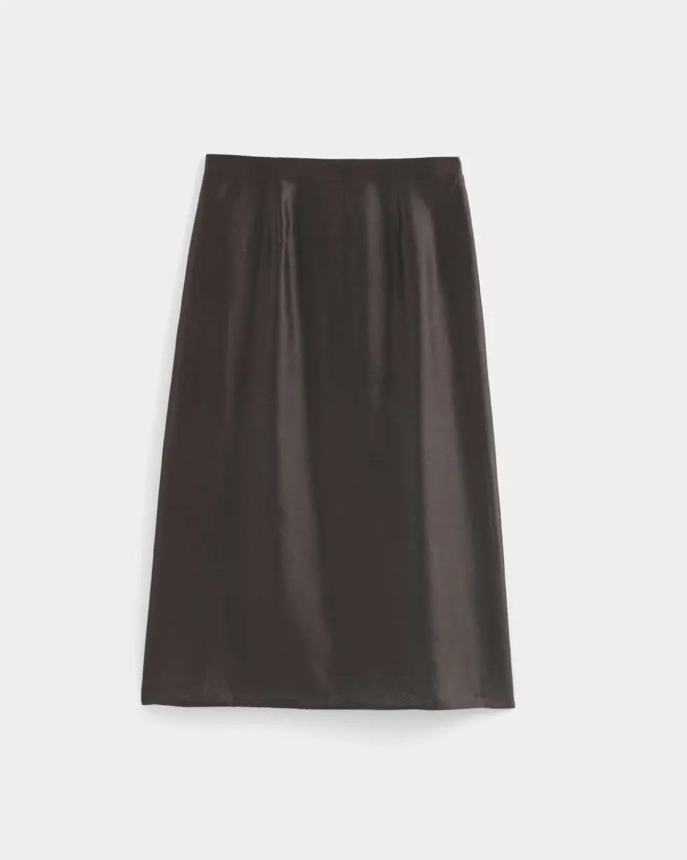Midi Skirt in Cotton-Silk Organza