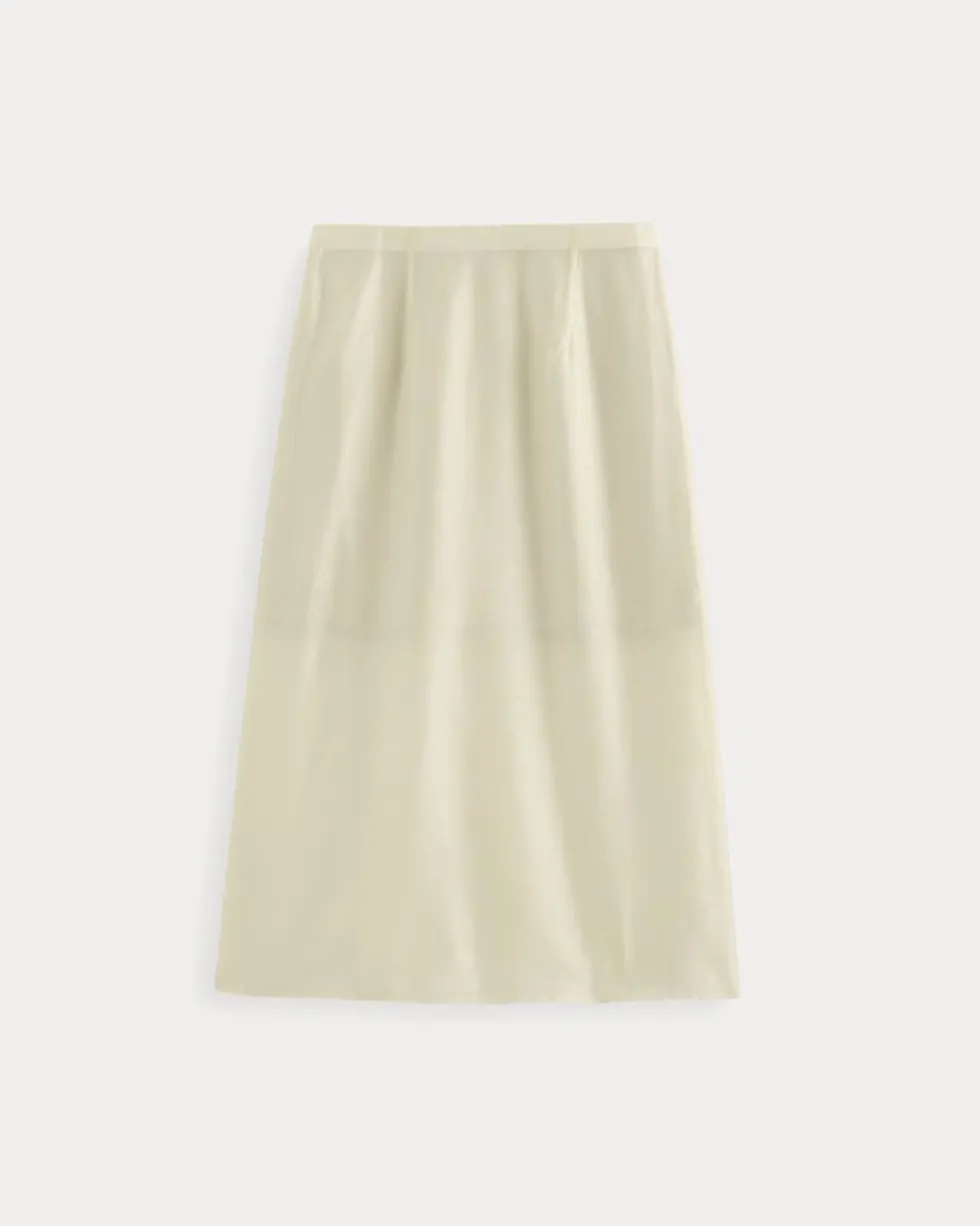 Midi Skirt in Cotton-Silk Organza