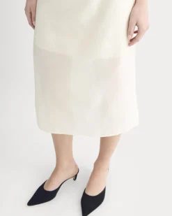 Midi Skirt in Cotton-Silk Organza