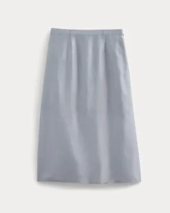 Midi Skirt in Cotton-Silk Organza