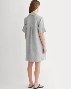 Mini Popover Shirtdress in Linen