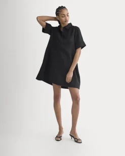 Mini Popover Shirtdress in Linen