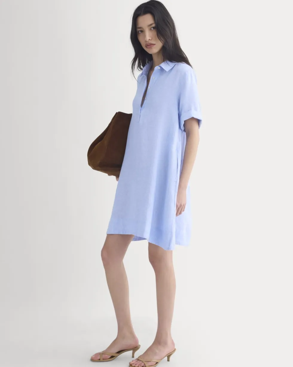 Mini Popover Shirtdress in Linen