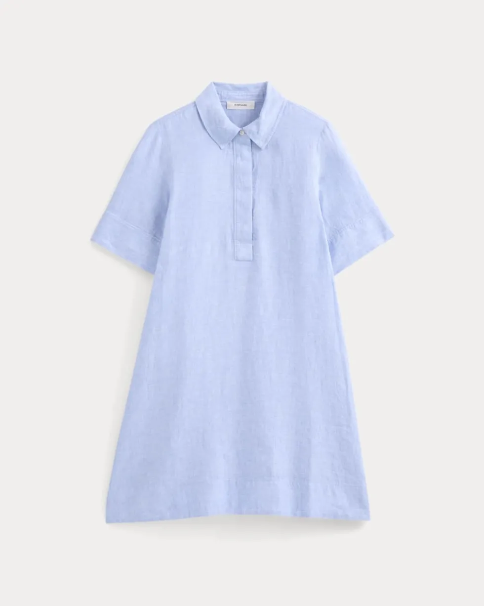 Mini Popover Shirtdress in Linen