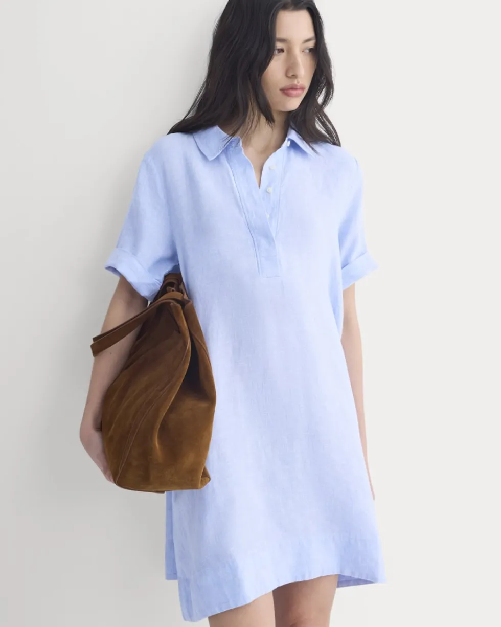Mini Popover Shirtdress in Linen