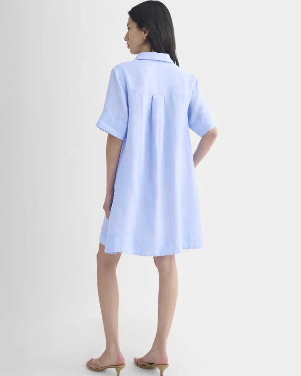 Mini Popover Shirtdress in Linen