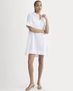 Mini Popover Shirtdress in Linen