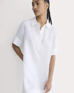 Mini Popover Shirtdress in Linen