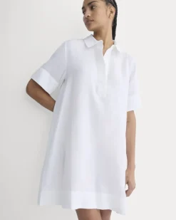 Mini Popover Shirtdress in Linen