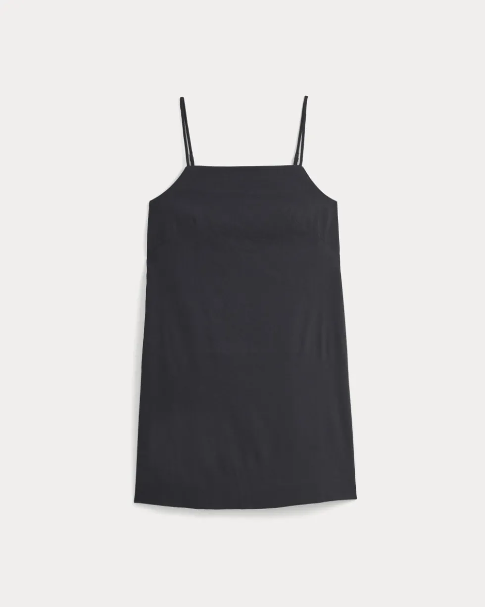 Mini Shift Dress in Stretch Linen