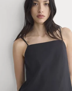 Mini Shift Dress in Stretch Linen