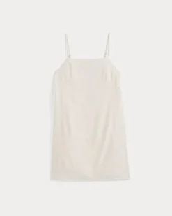 Mini Shift Dress in Stretch Linen