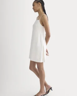 Mini Shift Dress in Stretch Linen