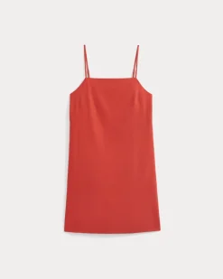 Mini Shift Dress in Stretch Linen