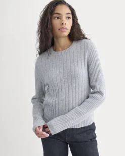 Mix Ribbed Crew in Cashmere