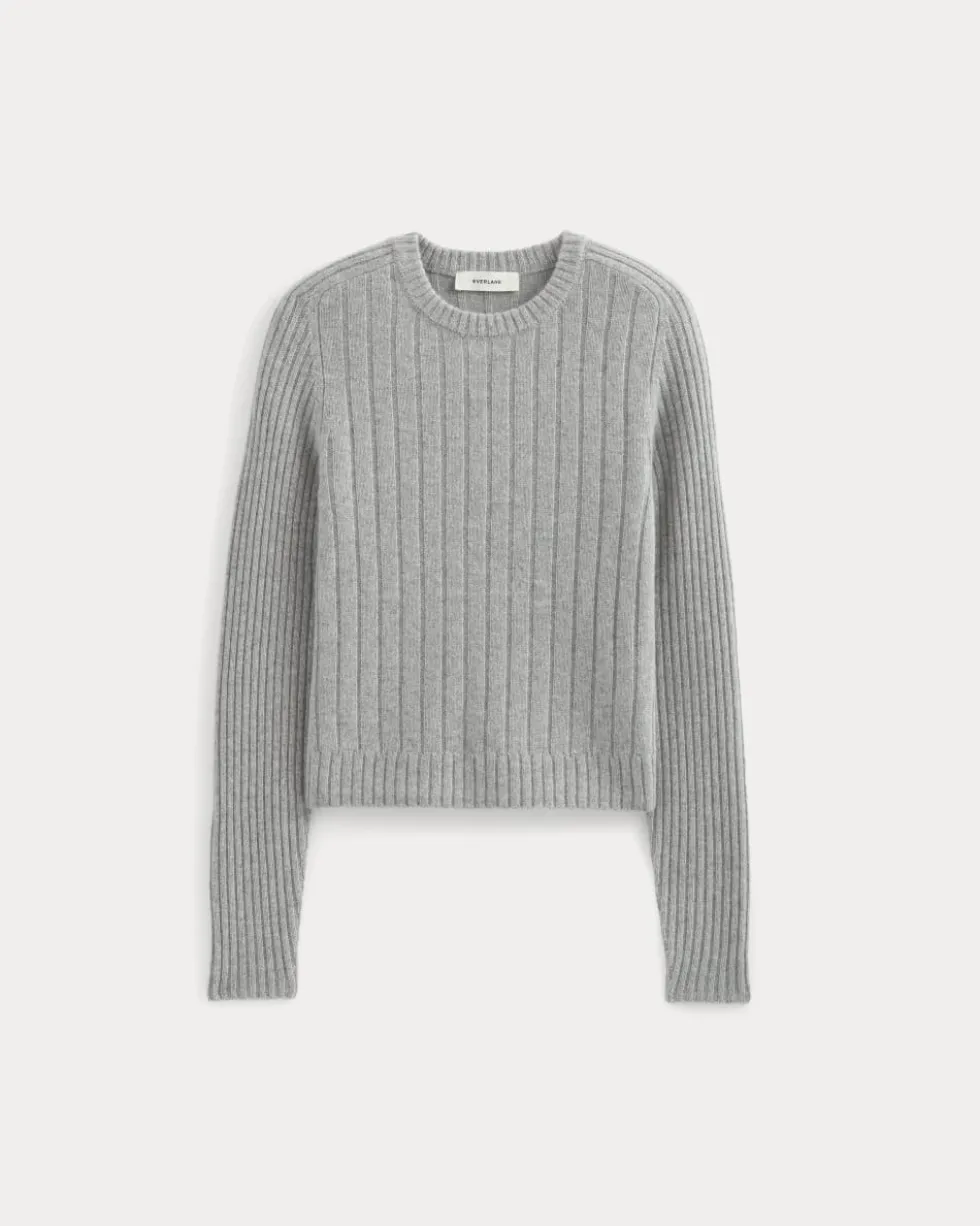 Mix Ribbed Crew in Cashmere
