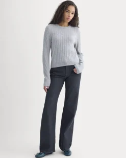 Mix Ribbed Crew in Cashmere