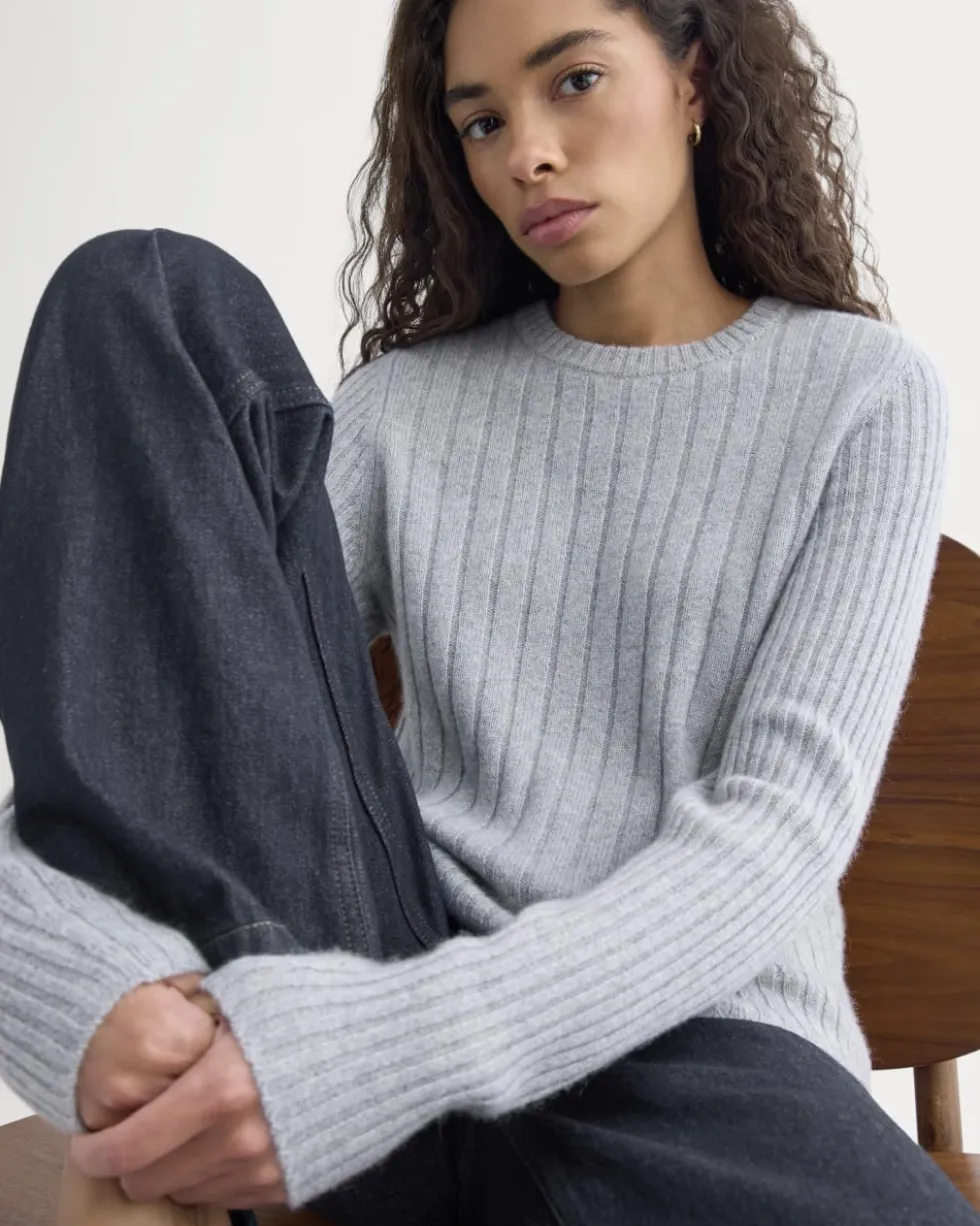 Mix Ribbed Crew in Cashmere