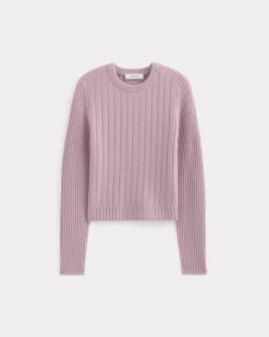 Mix Ribbed Crew in Cashmere