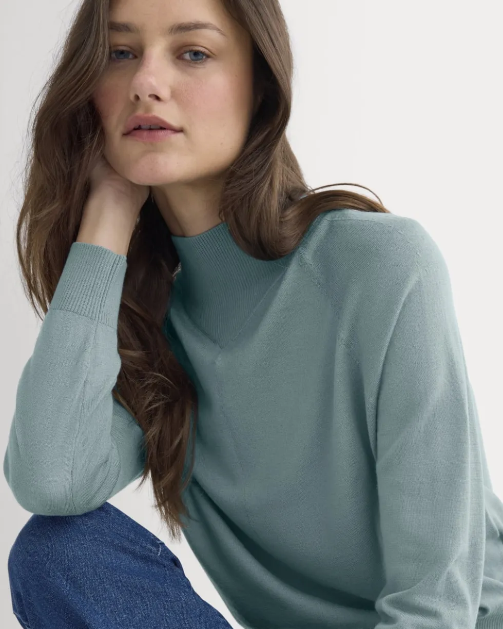 Mockneck Sweater In Ultrafine Merino