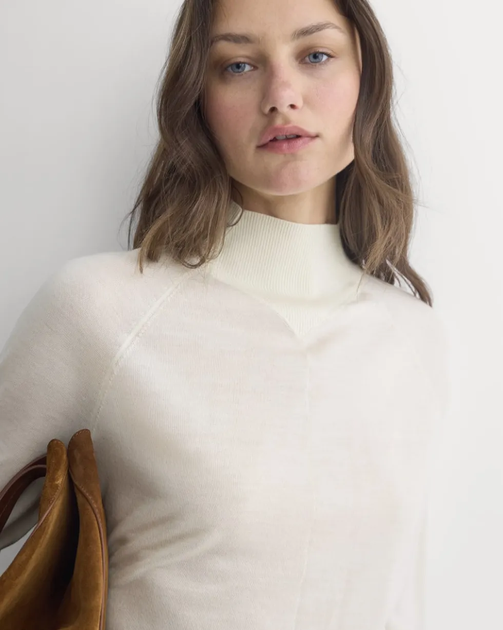 Mockneck Sweater In Ultrafine Merino