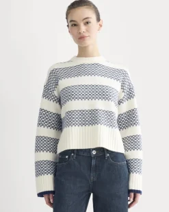 Nordic Cropped Boxy Crew in Luxe Merino