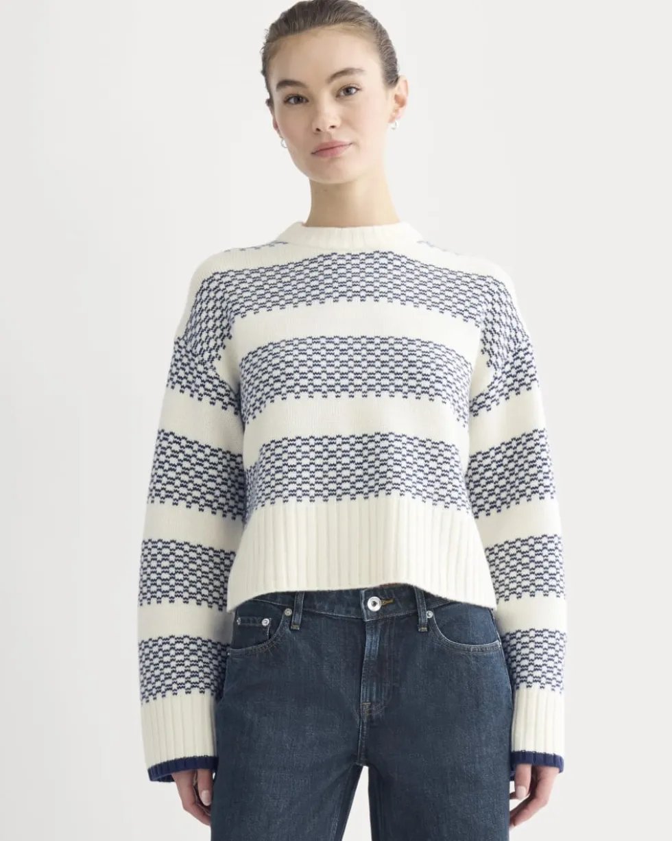 Nordic Cropped Boxy Crew in Luxe Merino