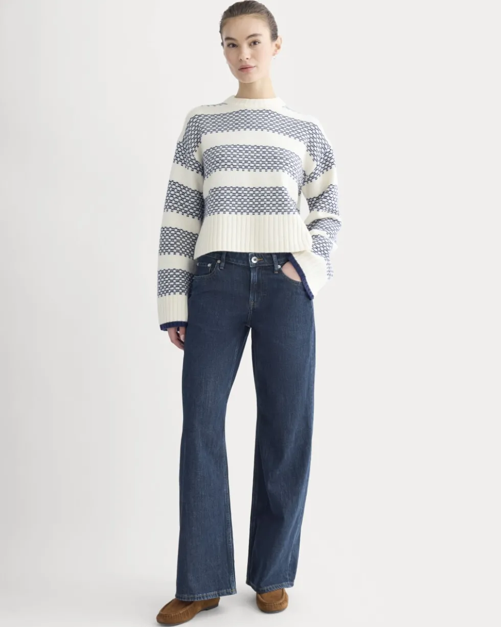 Nordic Cropped Boxy Crew in Luxe Merino