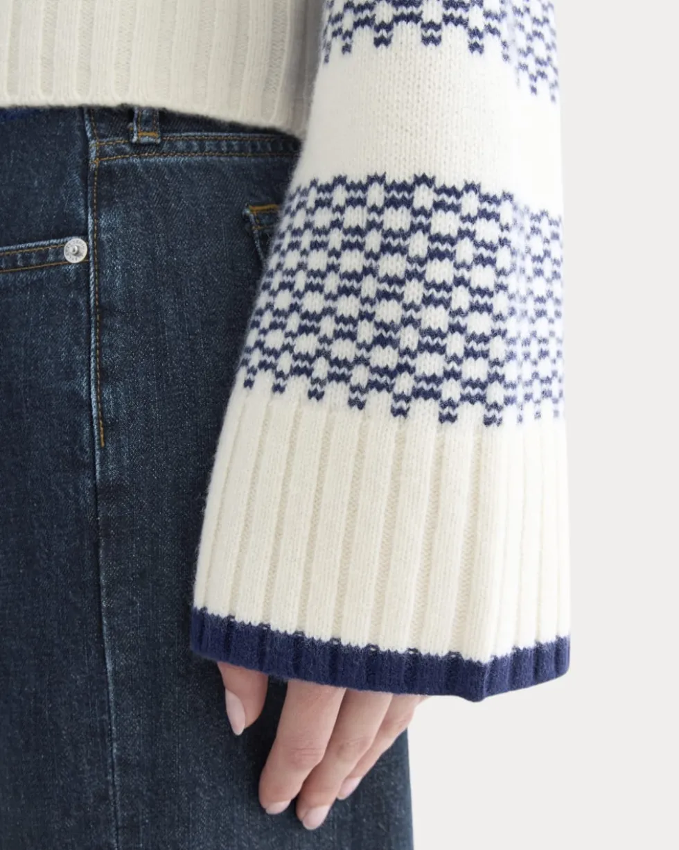 Nordic Cropped Boxy Crew in Luxe Merino