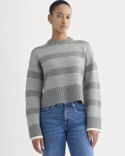 Nordic Cropped Boxy Crew in Luxe Merino