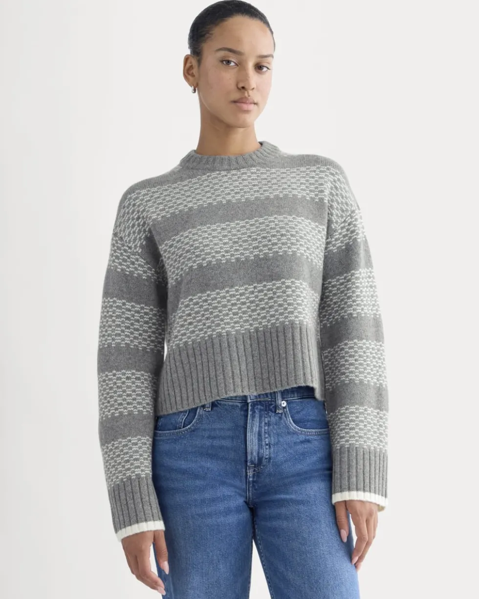 Nordic Cropped Boxy Crew in Luxe Merino