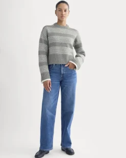 Nordic Cropped Boxy Crew in Luxe Merino