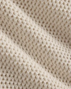 Open Knit Long-Sleeve Crew in Everyday Cotton