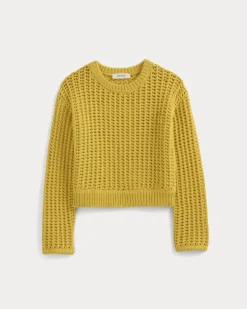 Open-Knit Crew in Elevated Cotton