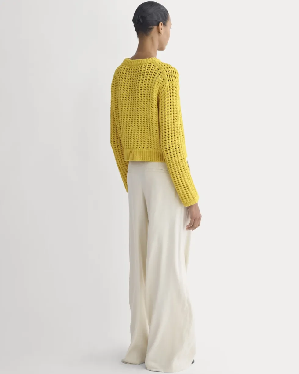 Open-Knit Crew in Elevated Cotton