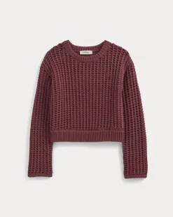 Open-Knit Crew in Elevated Cotton