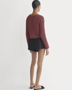 Open-Knit Crew in Elevated Cotton