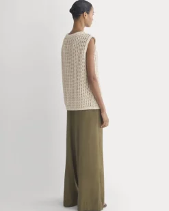 Open-Knit Tunic Vest in Elevated Cotton