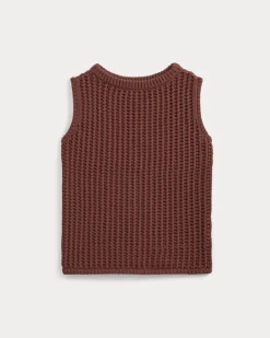 Open-Knit Tunic Vest in Elevated Cotton