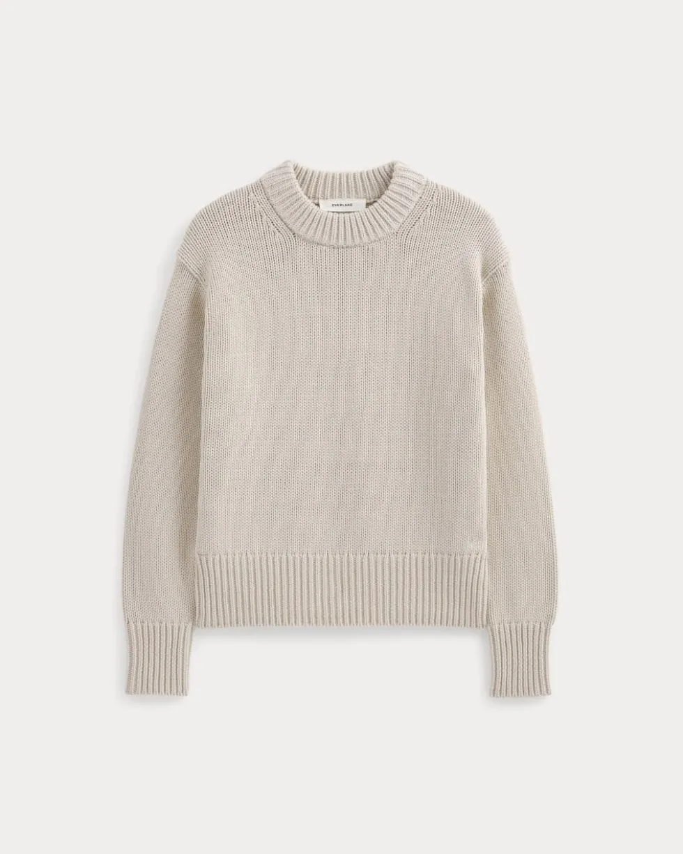 Oversized Cocoon Crew in Elevated Cotton