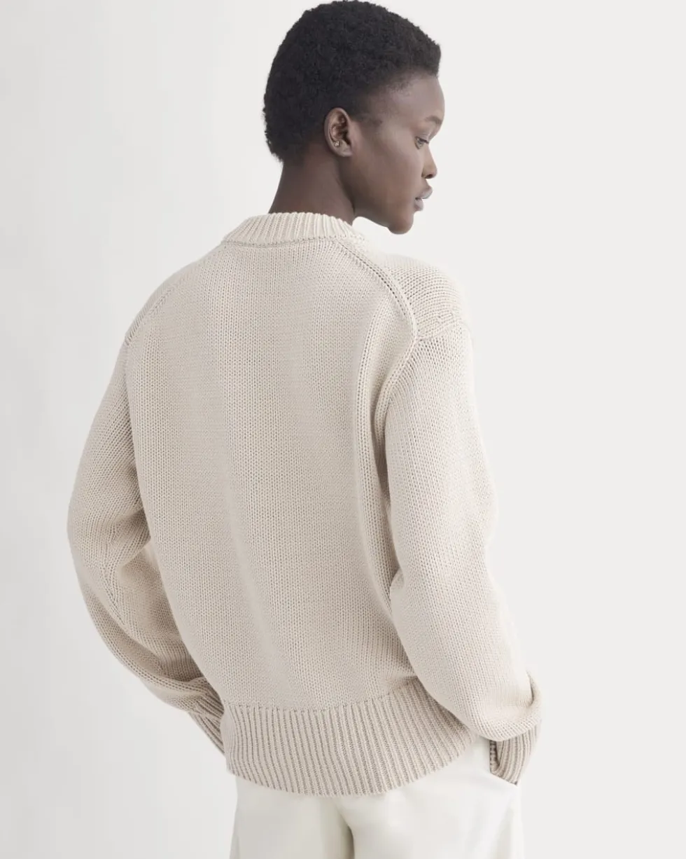 Oversized Cocoon Crew in Elevated Cotton