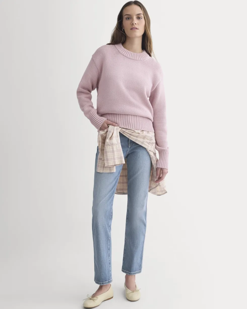 Oversized Cocoon Crew in Elevated Cotton